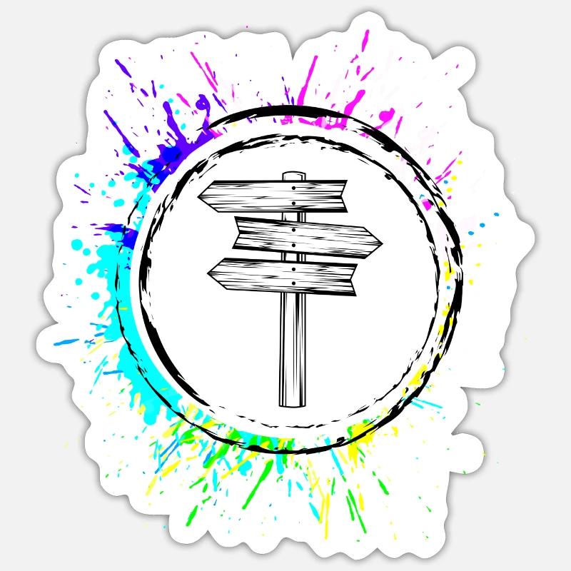 Guide de voyage - Sticker taille S (10 x 10 cm) - blanc mat