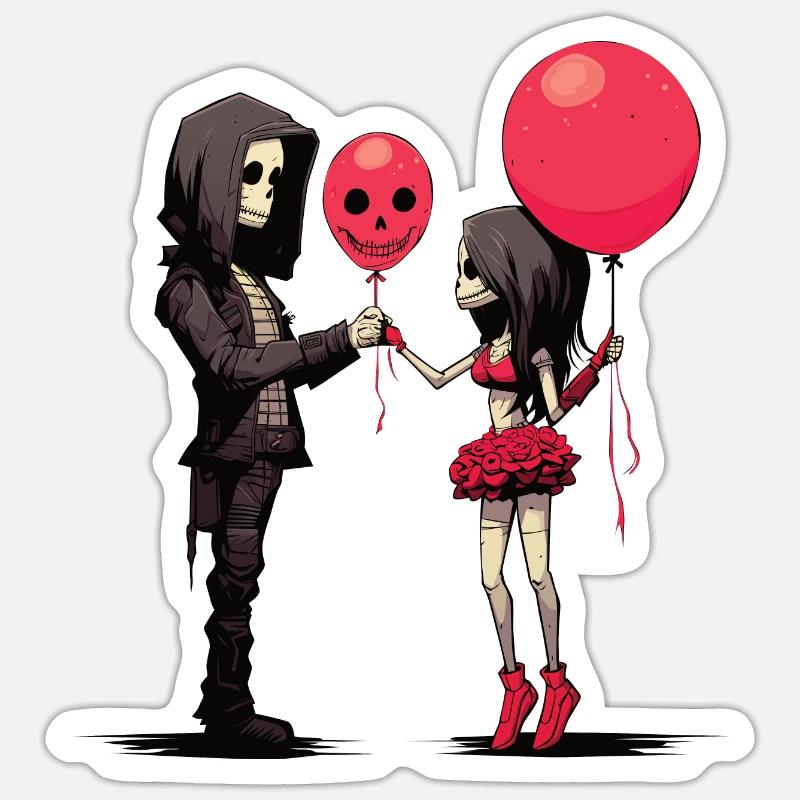 Gothic Love - Sticker size S (10 x 10 cm) - white matte