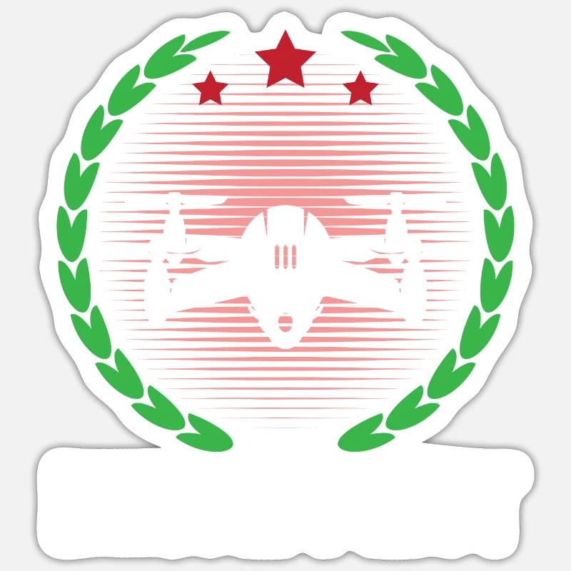 Pilote de drone - Sticker taille S (10 x 10 cm) - blanc mat