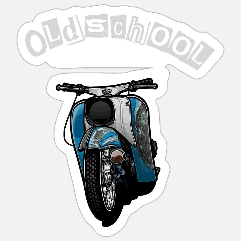 Schwalbe Tuning (blue/ rust) // Illustration Sticker size S (10 x 10 cm)
