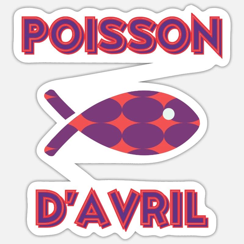 APRILSCHERZ - Sticker Größe S (10 x 10 cm) - Mattweiß