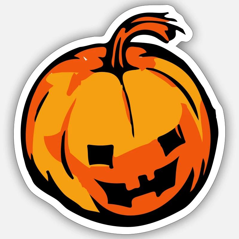 pumpkin - Sticker size S (10 x 10 cm) - white matte