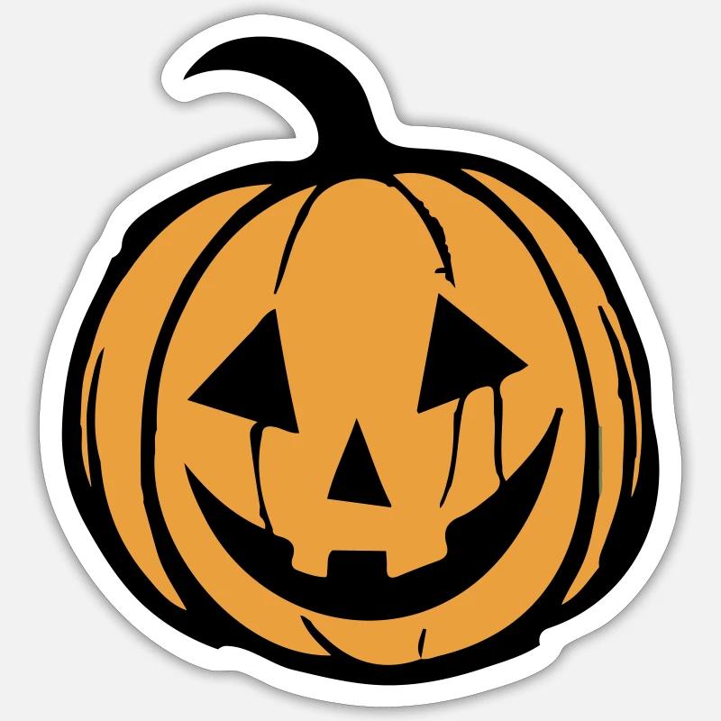 Pumpkin Face Sticker size S (10 x 10 cm)