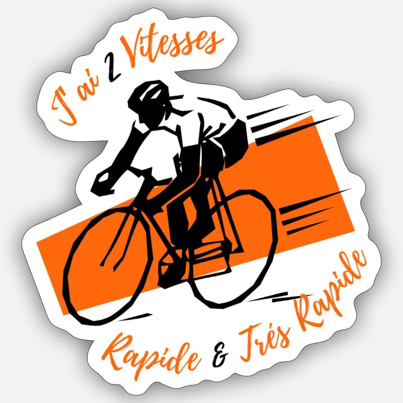 Der beste Radfahrer - Sticker Größe S (10 x 10 cm) - Mattweiß