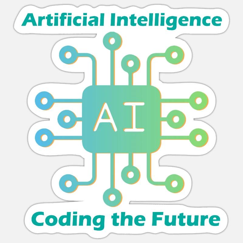 Artificial intelligence coding future Sticker size S (10 x 10 cm)