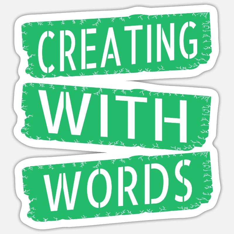 bday awesome writing tips gift idea imagination Sticker size S (10 x 10 cm)