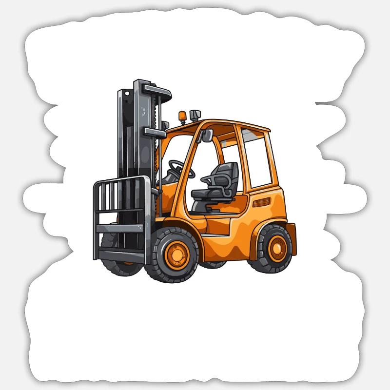 Everybody Calm Down I'm Forklift Certified Sticker taille S (10 x 10 cm)