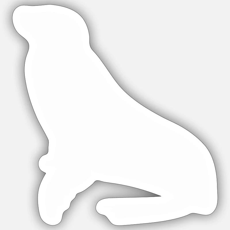 robbe 1 - Sticker Größe S (10 x 10 cm) - Mattweiß