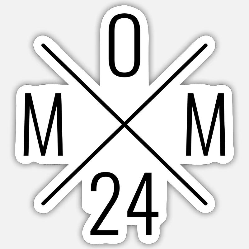 Mutter Geschenk Spruch 2024 Sticker Größe S (10 x 10 cm)