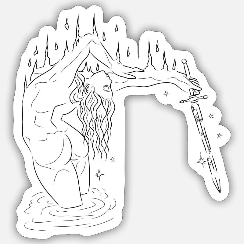 Déesse du feu Sticker taille S (10 x 10 cm)