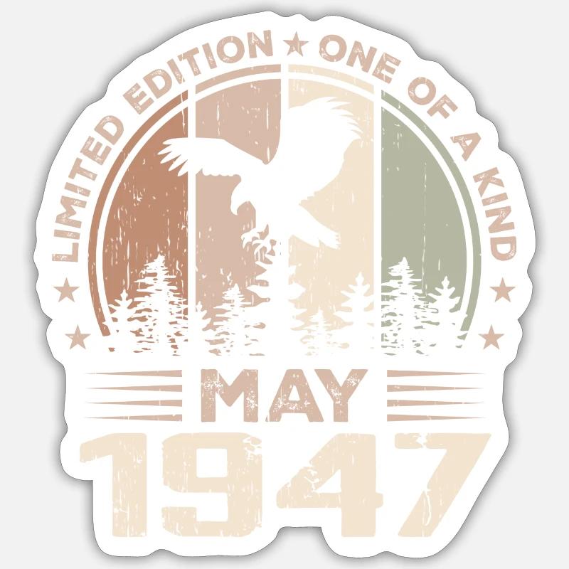 Incomparable since May 1947, 77th Anniversary Sticker size S (10 x 10 cm)