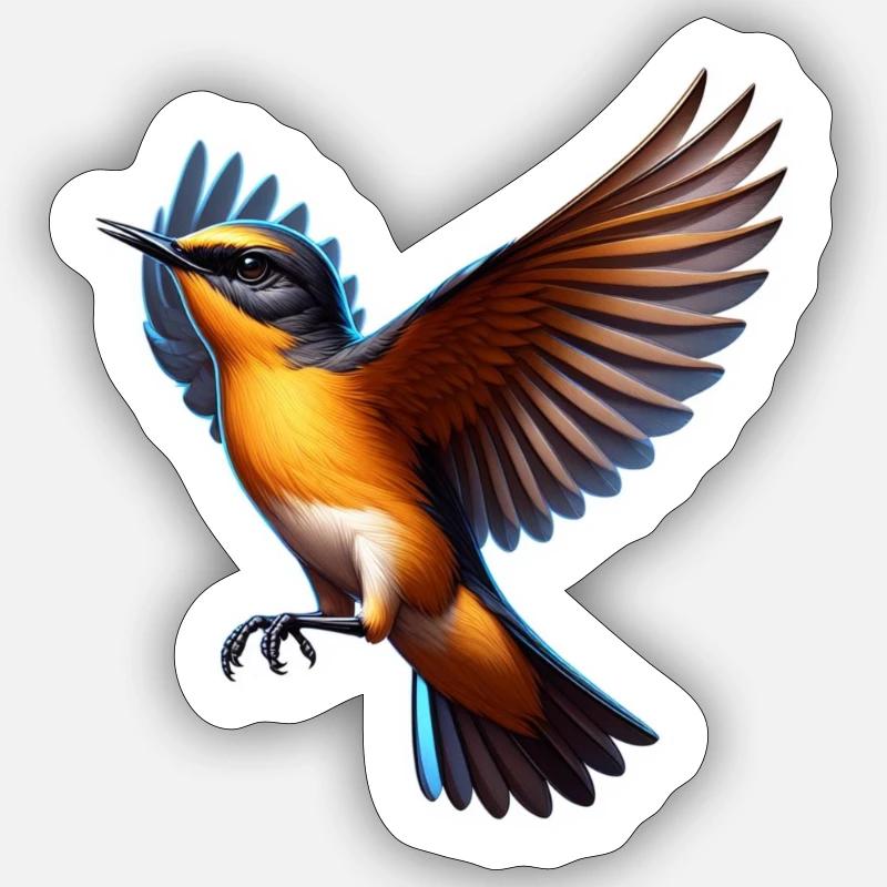 Hübscher Eisvogel Sticker Größe S (10 x 10 cm)