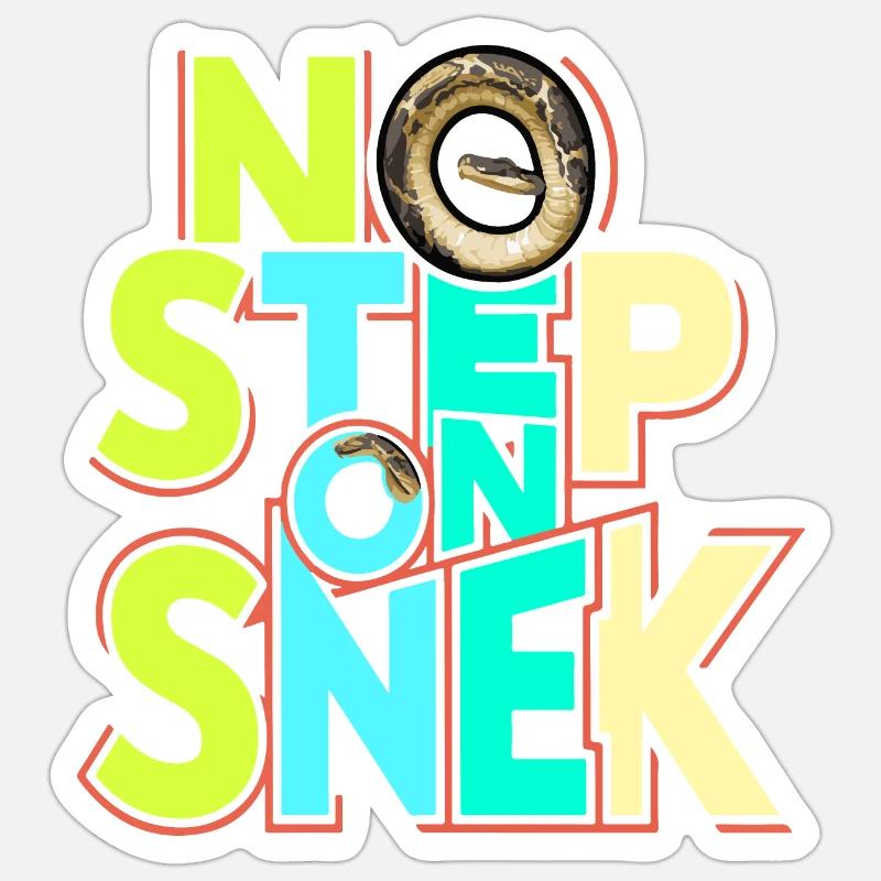 Pas de pas sur Snek Sticker taille S (10 x 10 cm)