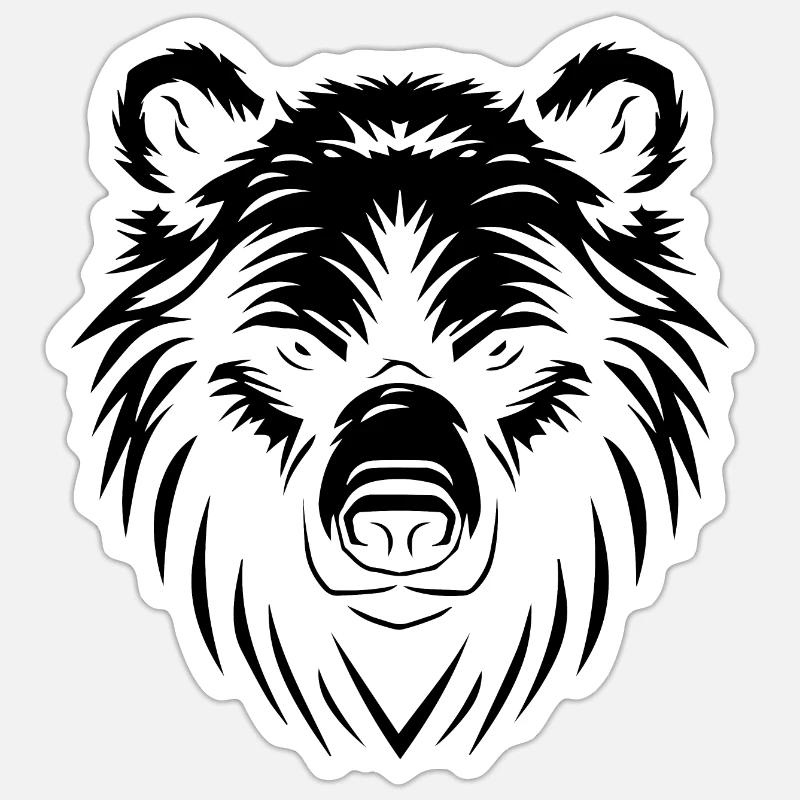 Bear Logo Stylized Sticker size S (10 x 10 cm)