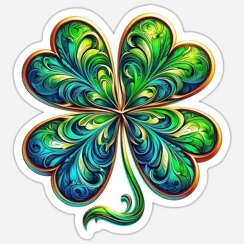 Four-leaf clover Sticker size S (10 x 10 cm)