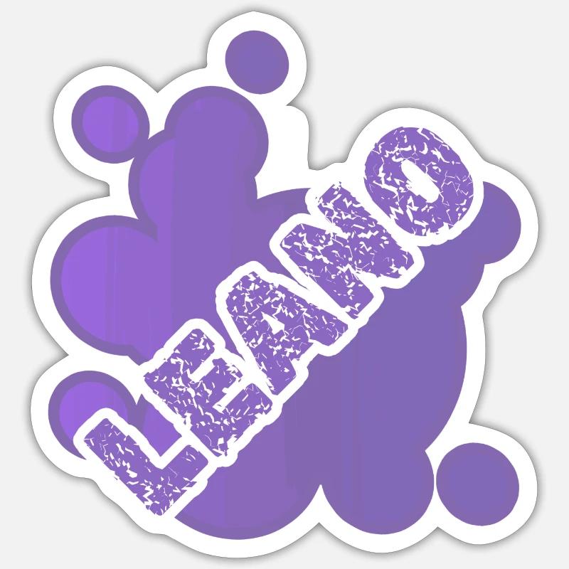 Leano - Sticker taille S (10 x 10 cm) - blanc mat