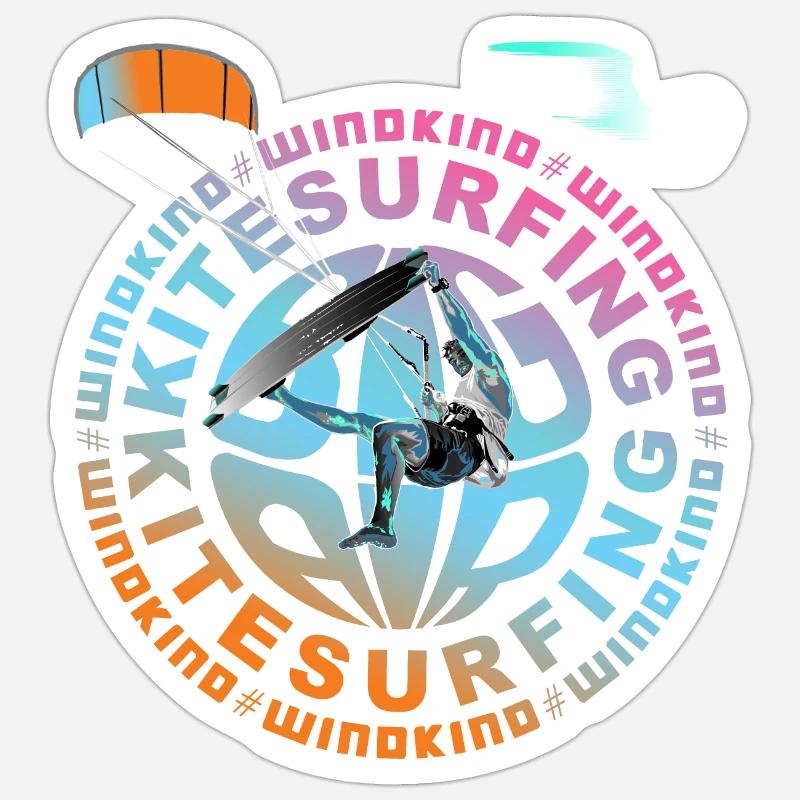 BigAir Windkind 2 - Sticker taille S (10 x 10 cm) - blanc mat