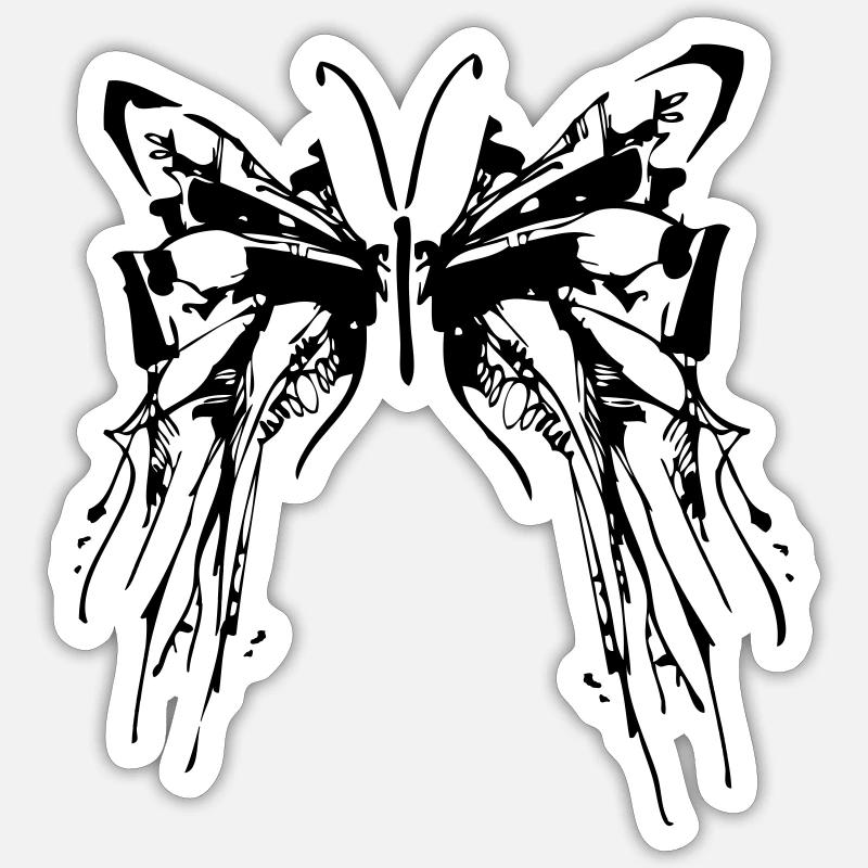 Schmetterling Butterfly - Sticker size S (10 x 10 cm) - white matte