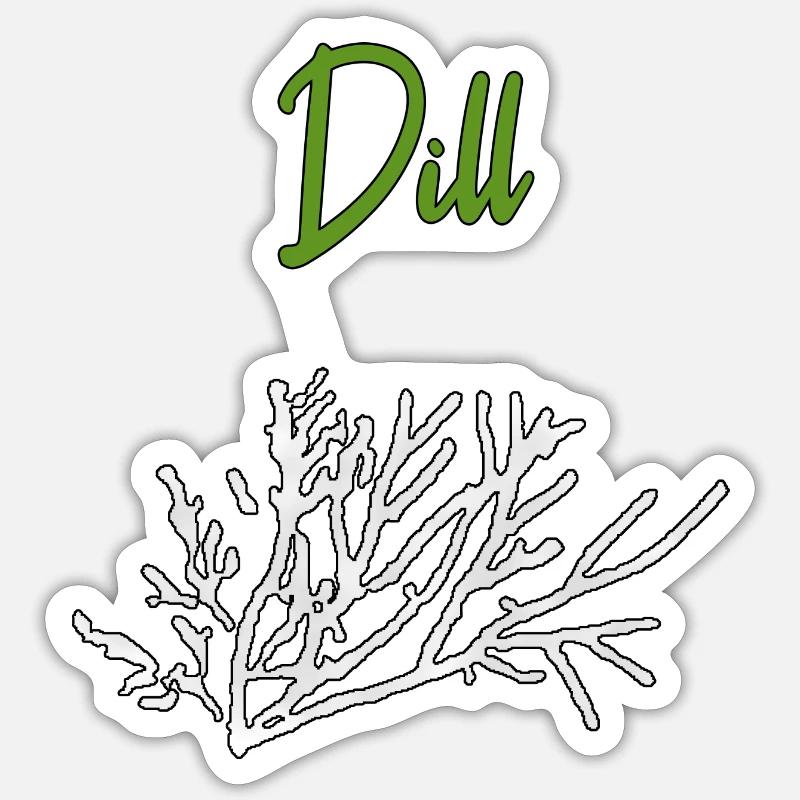 Dill Herbs - Sticker size S (10 x 10 cm) - white matte