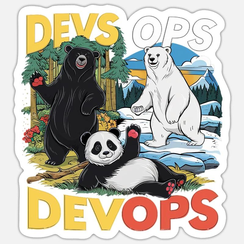 Devops Sticker Größe S (10 x 10 cm)