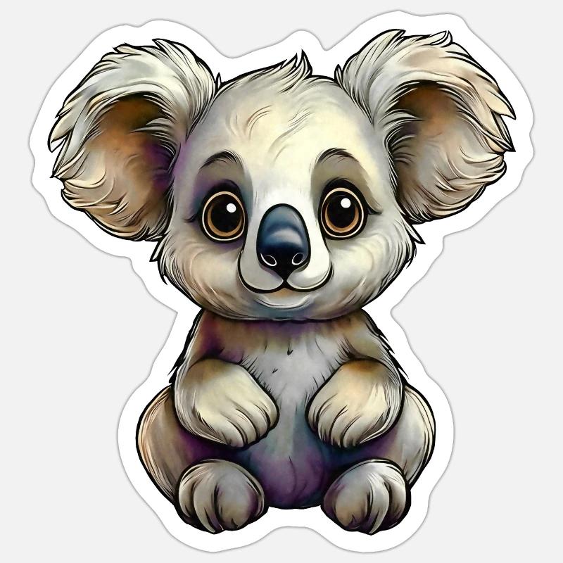 Tiny Koala - Sticker size S (10 x 10 cm) - white matte