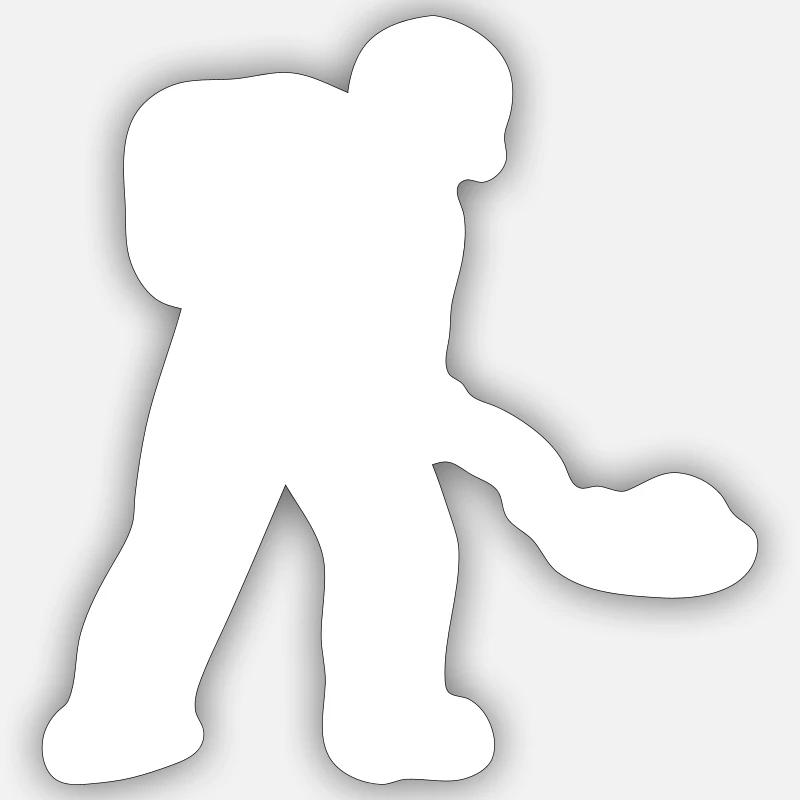 Construction worker construction site - Sticker size S (10 x 10 cm) - white matte