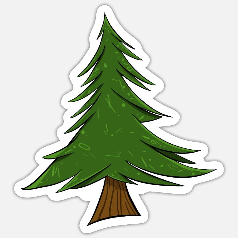 Fir | Christmas Tree | Pine Tree Sticker size S (10 x 10 cm)