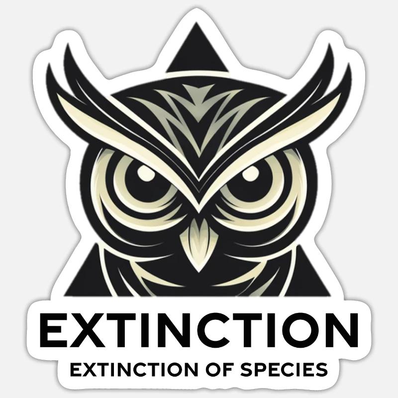 extinction - Sticker Größe S (10 x 10 cm) - Mattweiß
