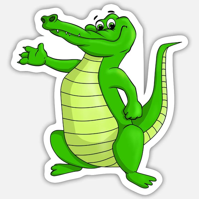 Timsah - Sticker Größe S (10 x 10 cm) - Mattweiß