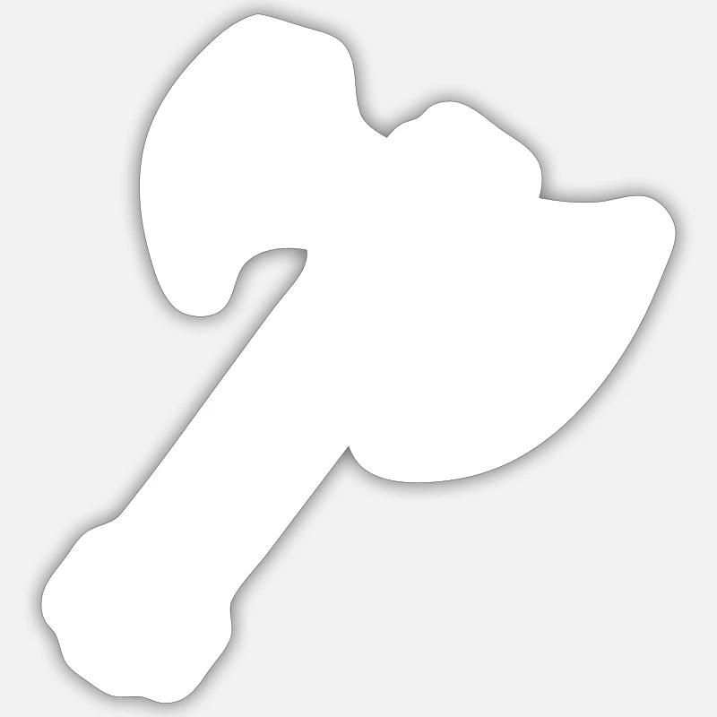 Axe Element - Sticker size S (10 x 10 cm) - white matte