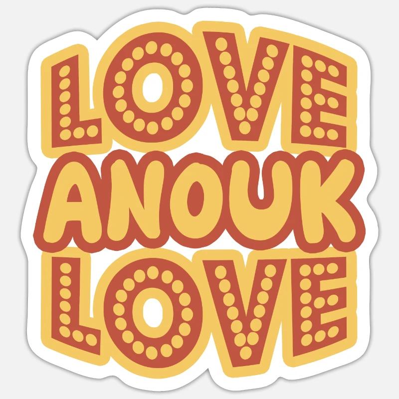 Prénom Anouk Sticker taille S (10 x 10 cm)