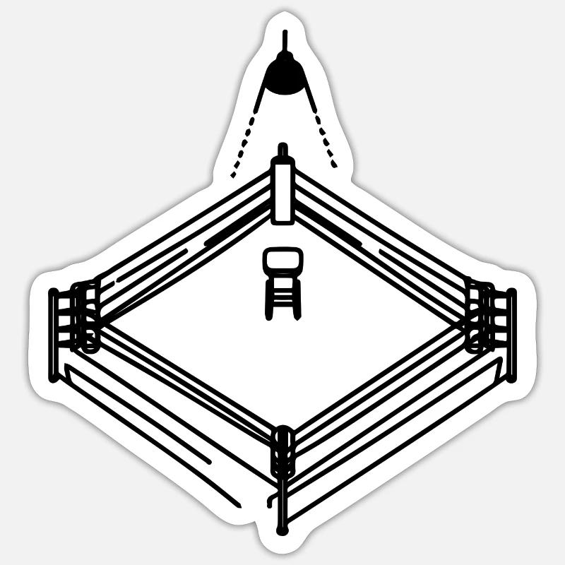 Boxring Grafik Sticker Größe S (10 x 10 cm)