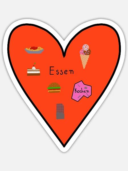 Herz - Sticker Größe S (10 x 10 cm) - Mattweiß