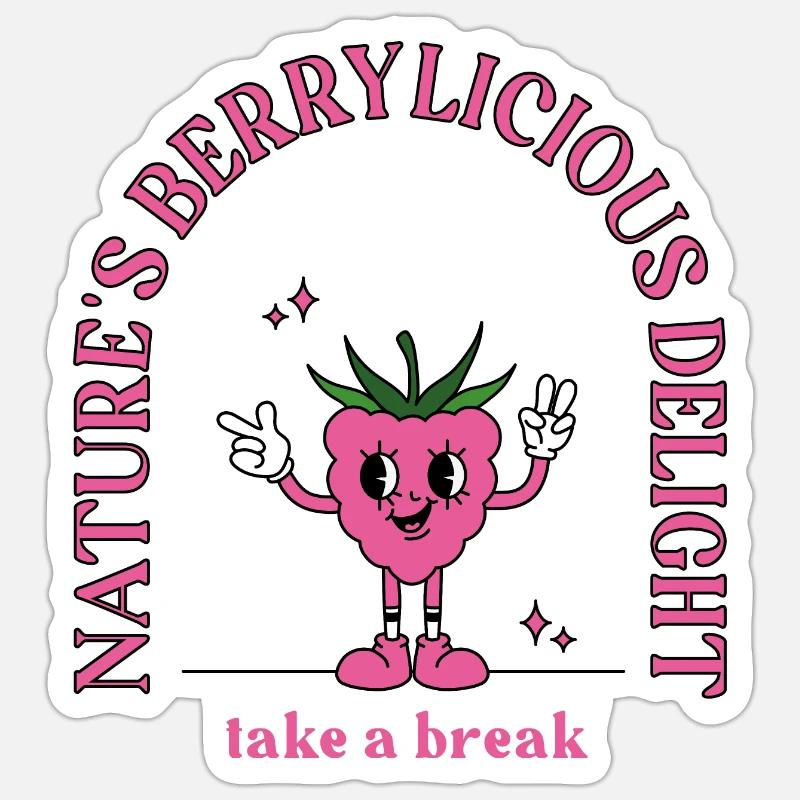 Raspberry Colored Sticker Größe S (10 x 10 cm)