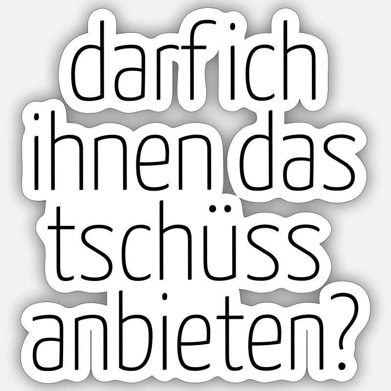 darfichihnedastschüssoffer - Sticker taille S (10 x 10 cm) - blanc mat