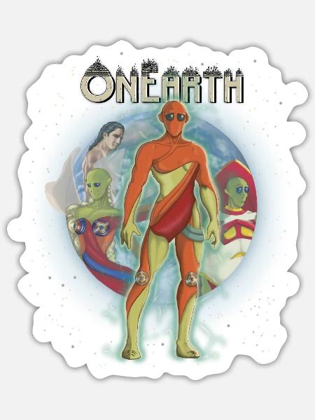 OnEarth-Abdeckung - Sticker Größe S (10 x 10 cm) - Mattweiß