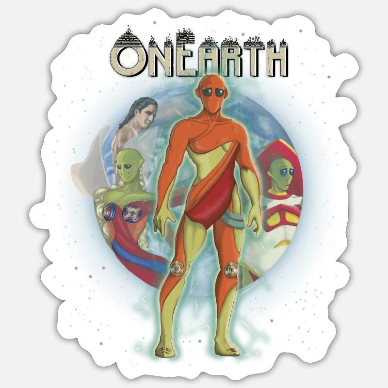 OnEarth-Abdeckung - Sticker Größe S (10 x 10 cm) - Mattweiß