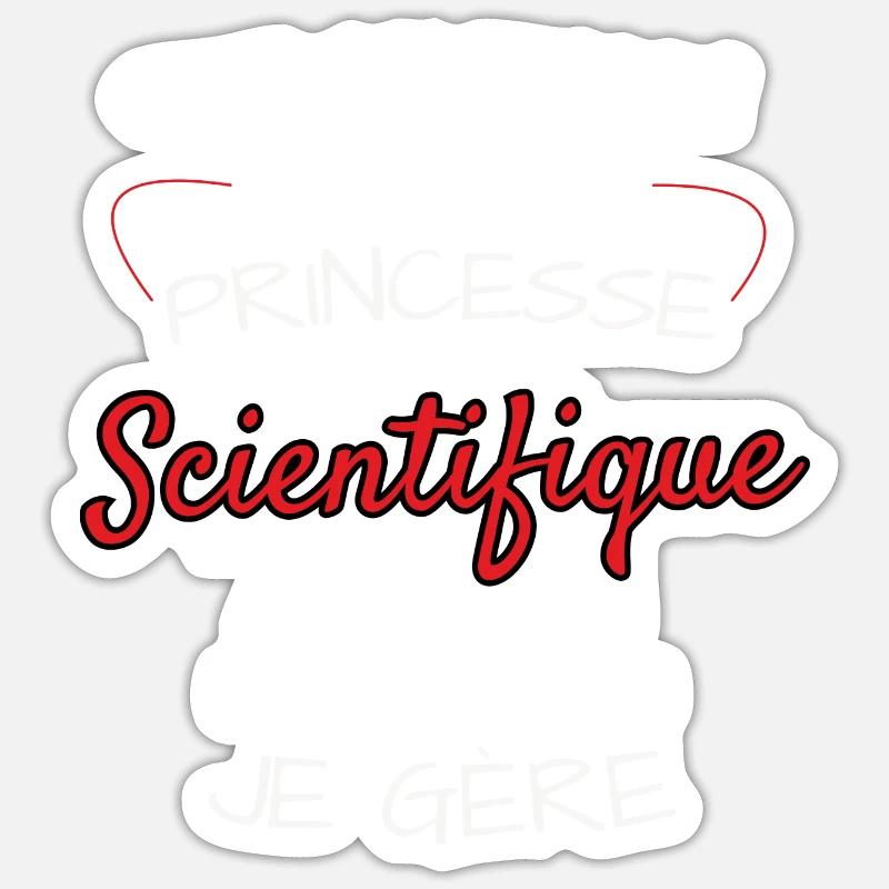 Principessa e scienziata, ce la faccio! - Sticker formato S (10 x 10 cm) - bianco opaco