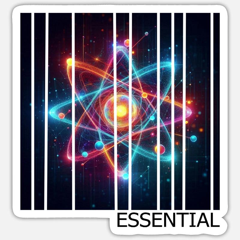 Atome - Sticker taille S (10 x 10 cm) - blanc mat