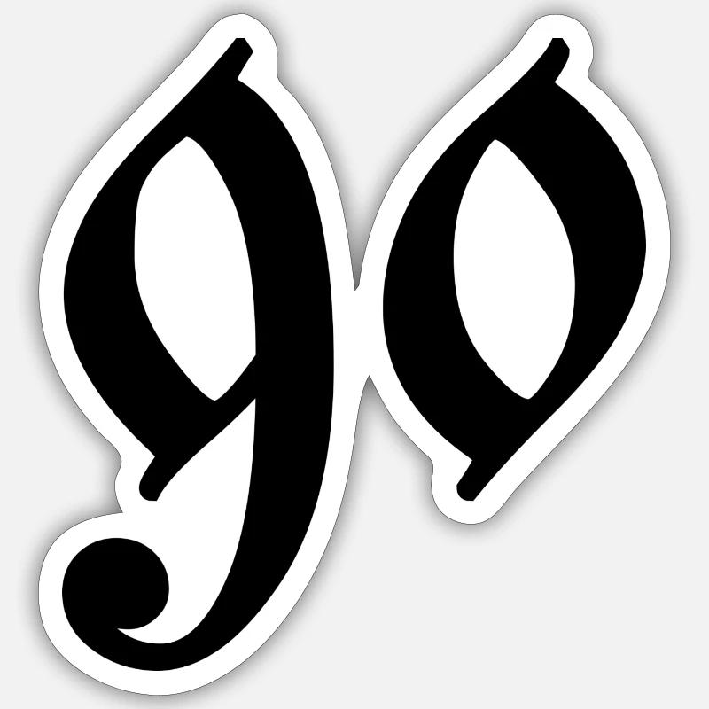 90 - Sticker taille S (10 x 10 cm) - blanc mat