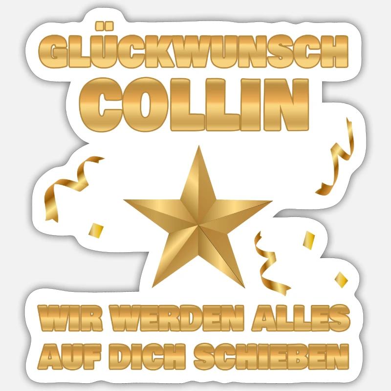 Mrs Collin - Sticker size S (10 x 10 cm) - white matte