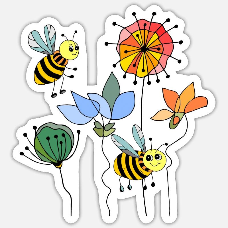 Insectes - Sticker taille S (10 x 10 cm) - blanc mat