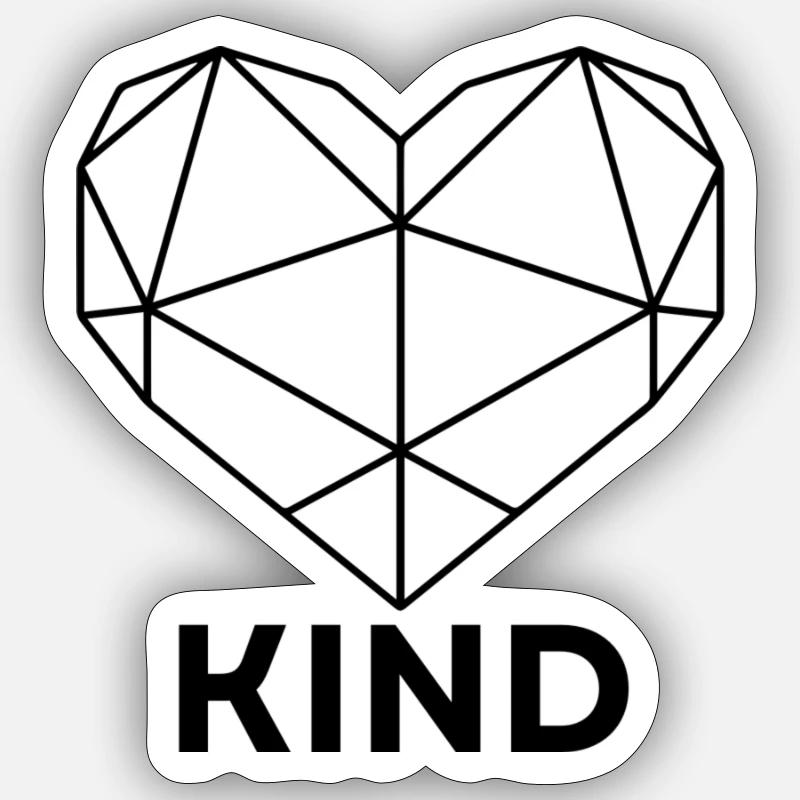 Herzkind 1 - Sticker Größe S (10 x 10 cm) - Mattweiß