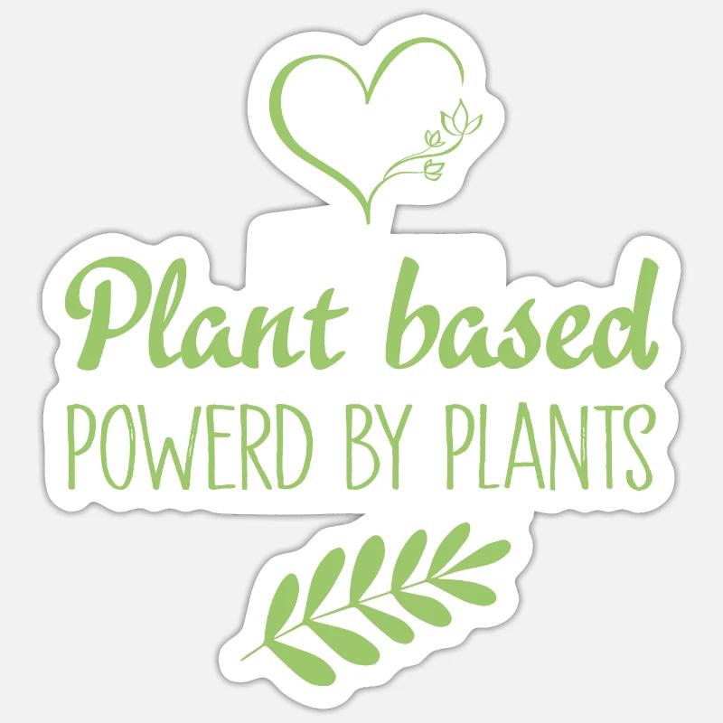 Plant based Powered by Plants Sticker size S (10 x 10 cm)