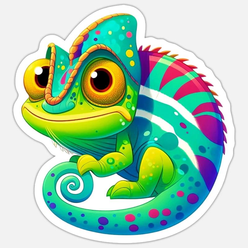 Caméléon Sticker taille S (10 x 10 cm)