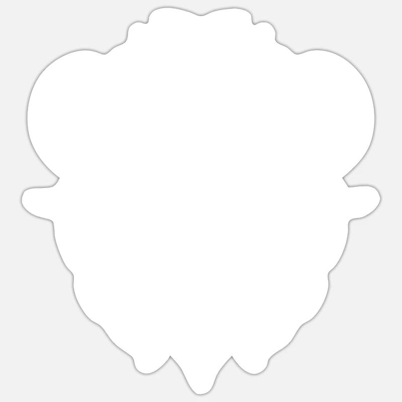 Singe - Sticker taille S (10 x 10 cm) - blanc mat