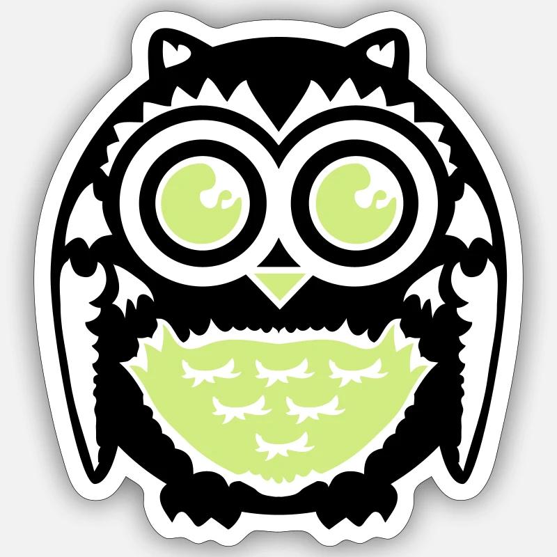 owl Sticker Größe S (10 x 10 cm)