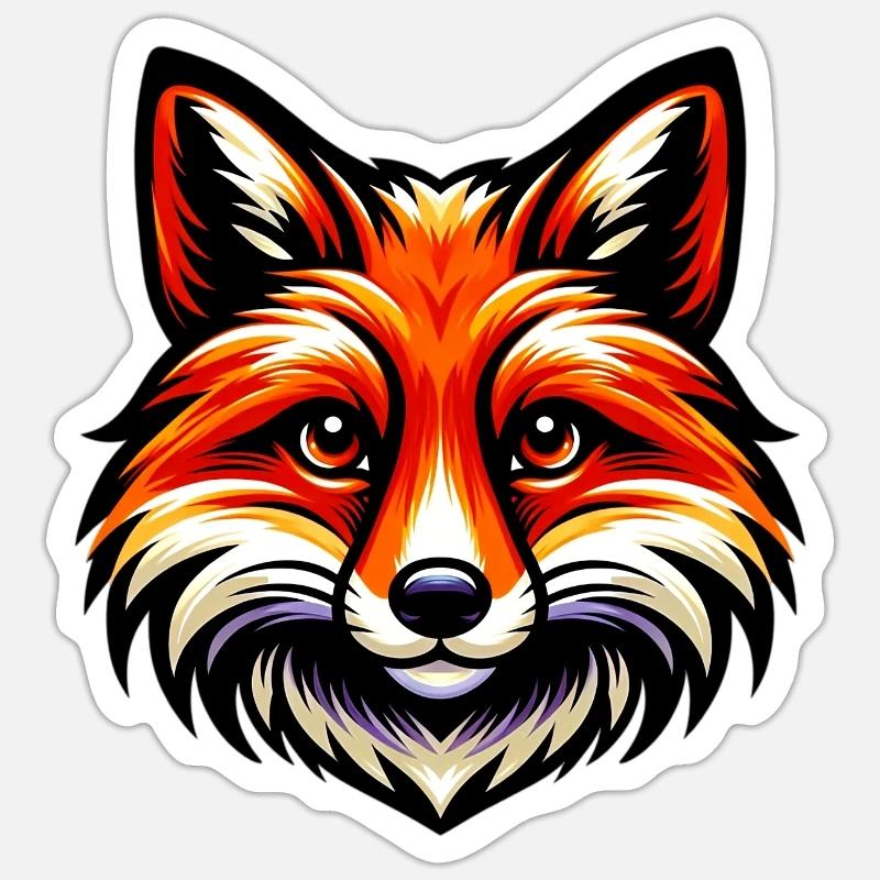 Fox - Sticker size S (10 x 10 cm) - white matte