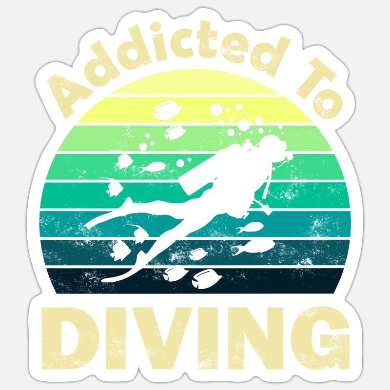 Diving Divers - Sticker size S (10 x 10 cm) - white matte