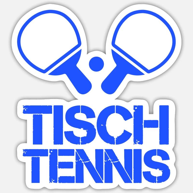Ping-pong - Sticker taille S (10 x 10 cm) - blanc mat